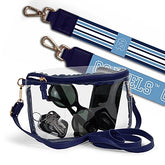 Tar Heels Lexi Clear Purse with Patterned Straps